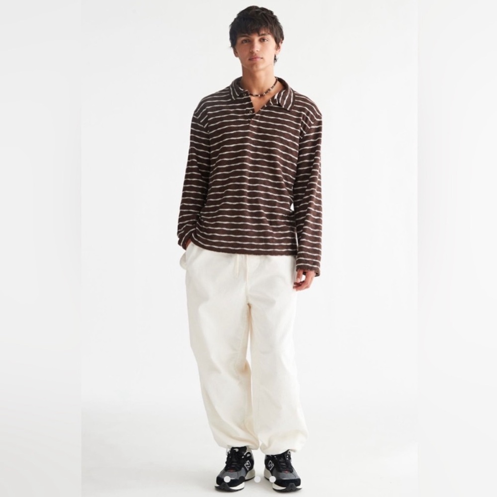 Urban Outfitters | BDG Solid 14W Corduroy Balloon Pants Wide Leg White Small